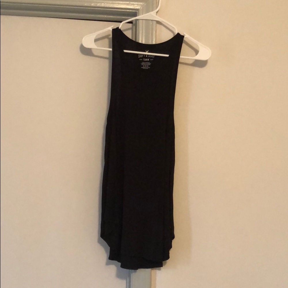 Black cotton tank top